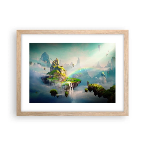Poster in light oak frame - Internal Heaven - Happy Islands - 40x30 cm