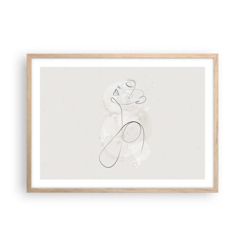 Poster in light oak frame - Spiral of Beauty - 70x50 cm
