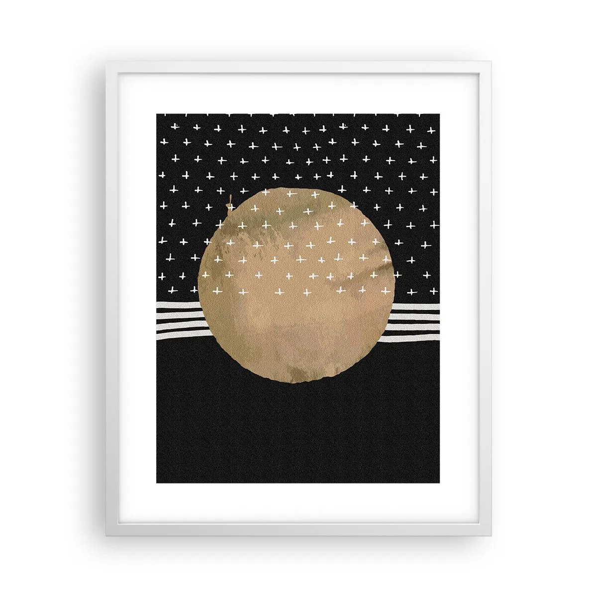 Poster in white frmae - Composition: Flag of Galaxy - 40x50 cm