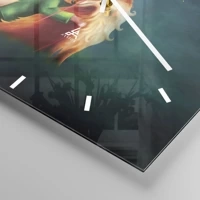 Clock face with lines