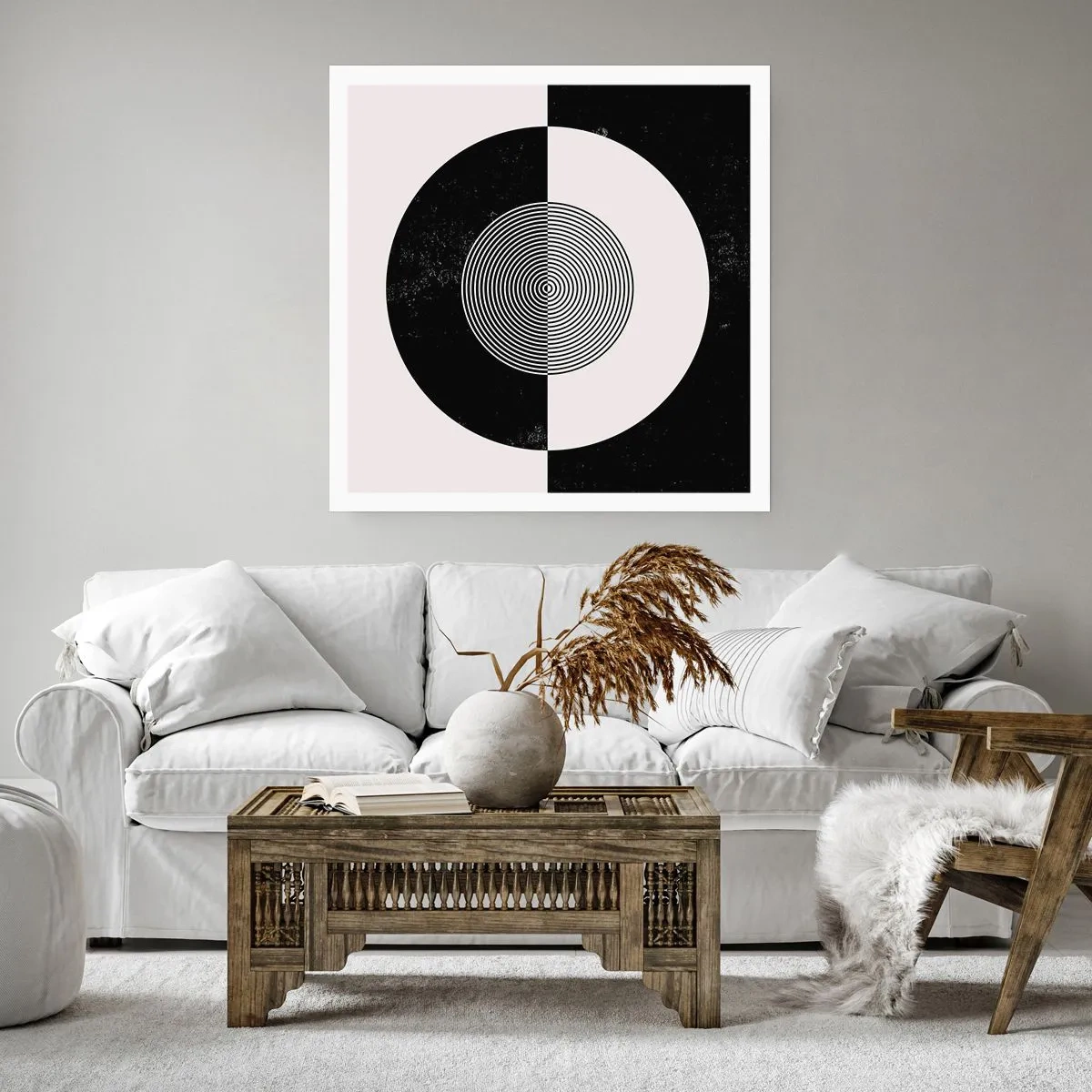 Poster - Harmony in Black and White - 30x30 cm