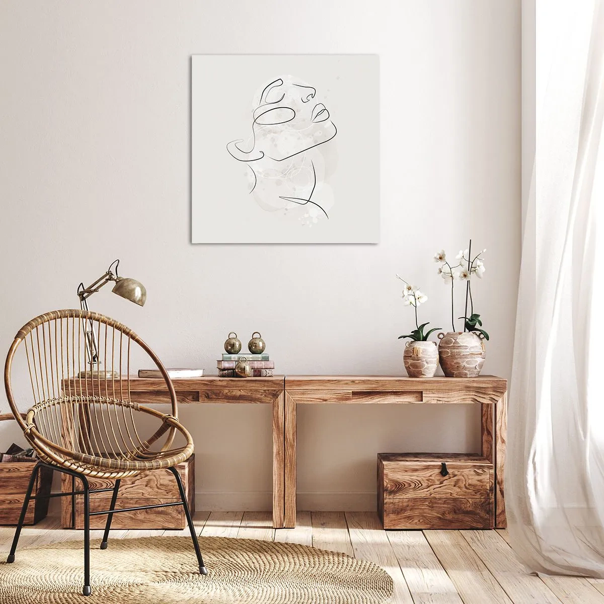Canvas picture - Outline of Happiness - 50x50 cm