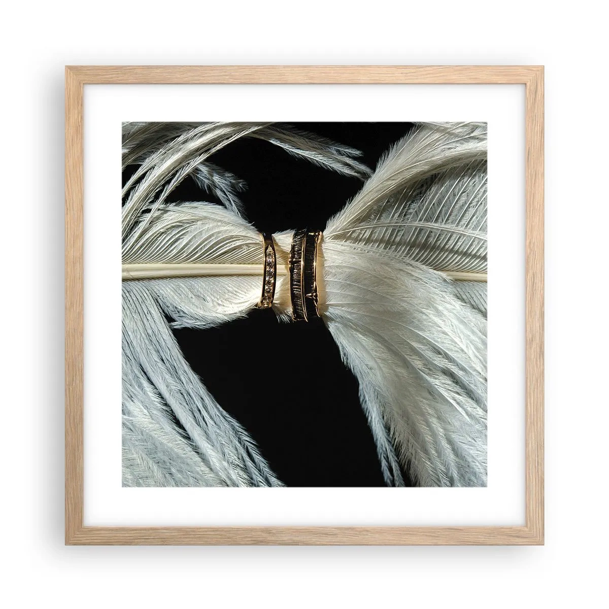 Poster in light oak frame - …and I won't Leave You… - 40x40 cm