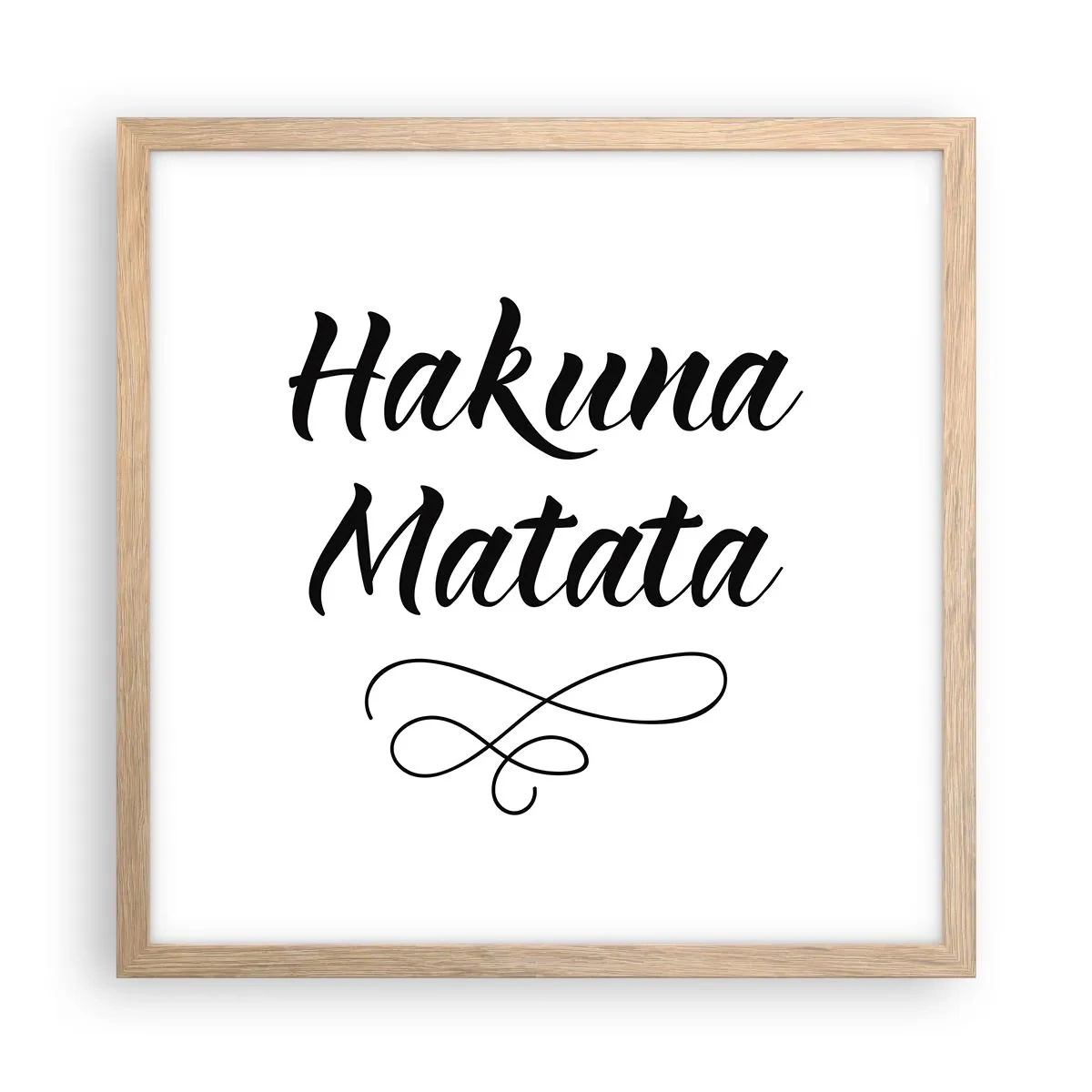 Poster in light oak frame - Best Advice - 40x40 cm