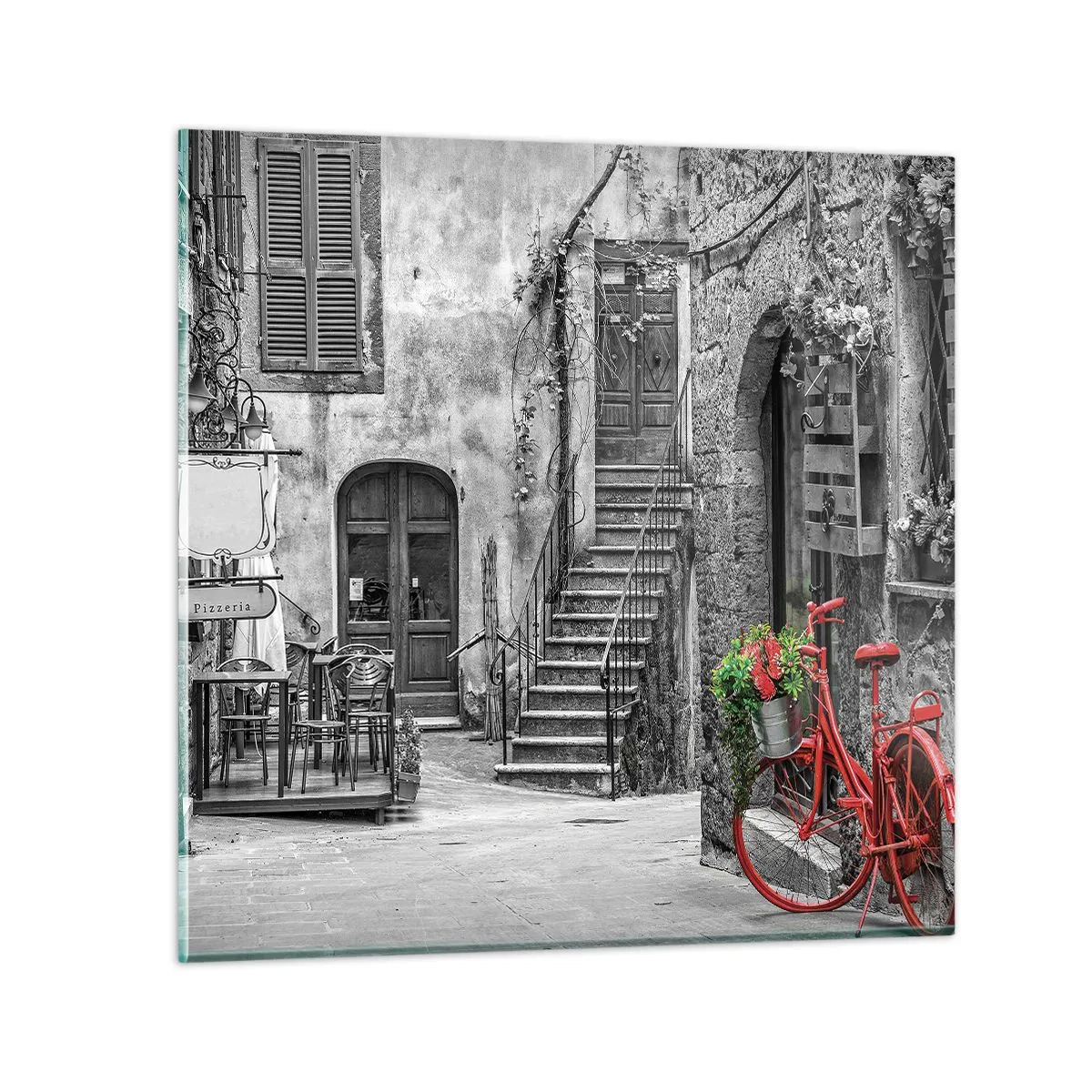 Glass picture - Tuscan Alley - 70x70 cm