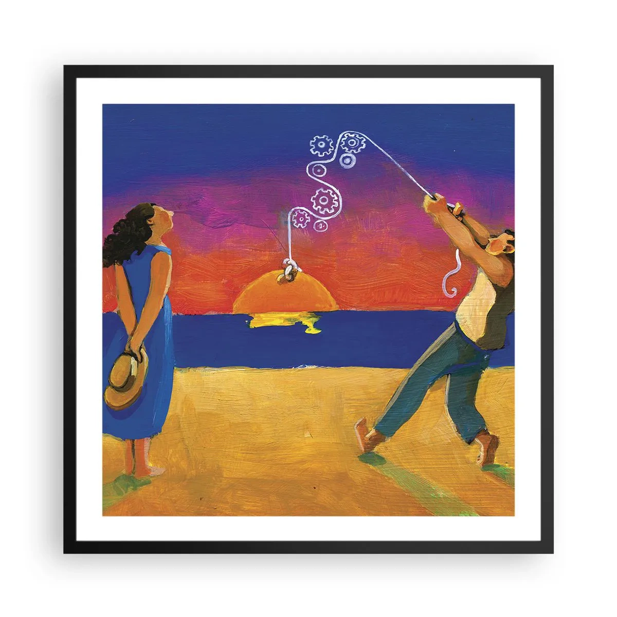Poster in black frame - More than a Star from the Sky - 60x60 cm