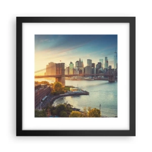 Poster in black frame - Big City Dawn - 30x30 cm