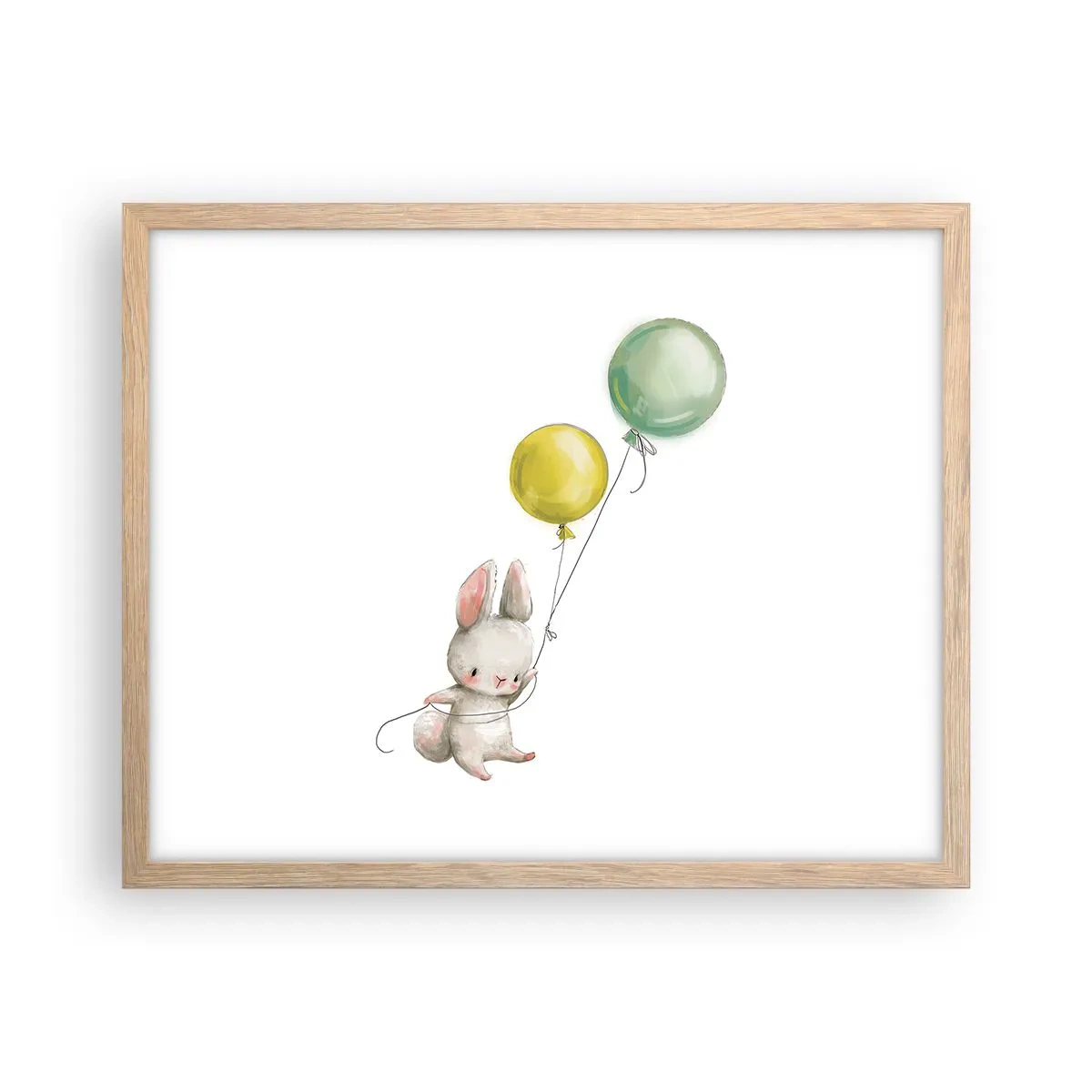 Poster in light oak frame - I Will Fly Too! - 50x40 cm