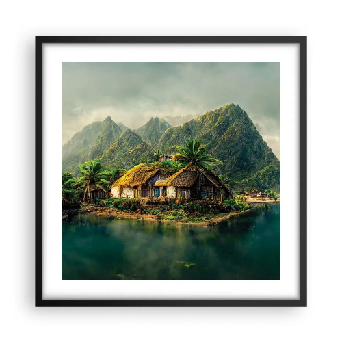 Poster in black frame - Tropical Paradise - 50x50 cm
