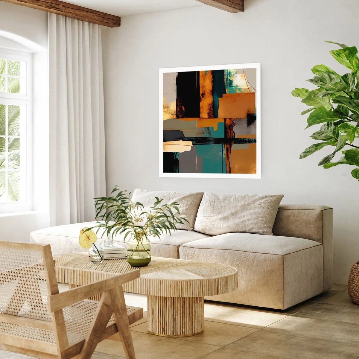 Poster - Abstract - Light and Shadow - 50x50 cm