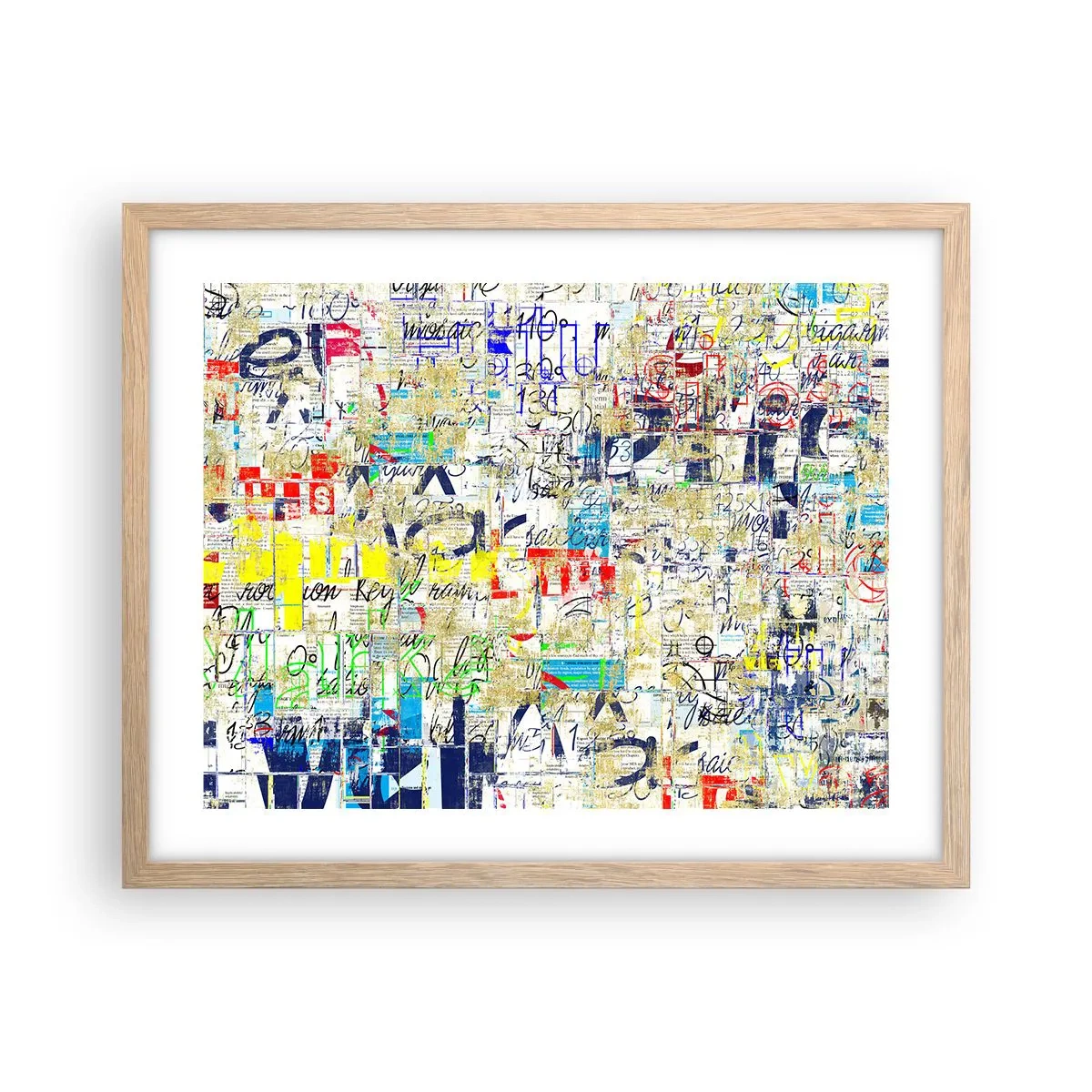 Poster in light oak frame - Feast for the Eyes - 50x40 cm