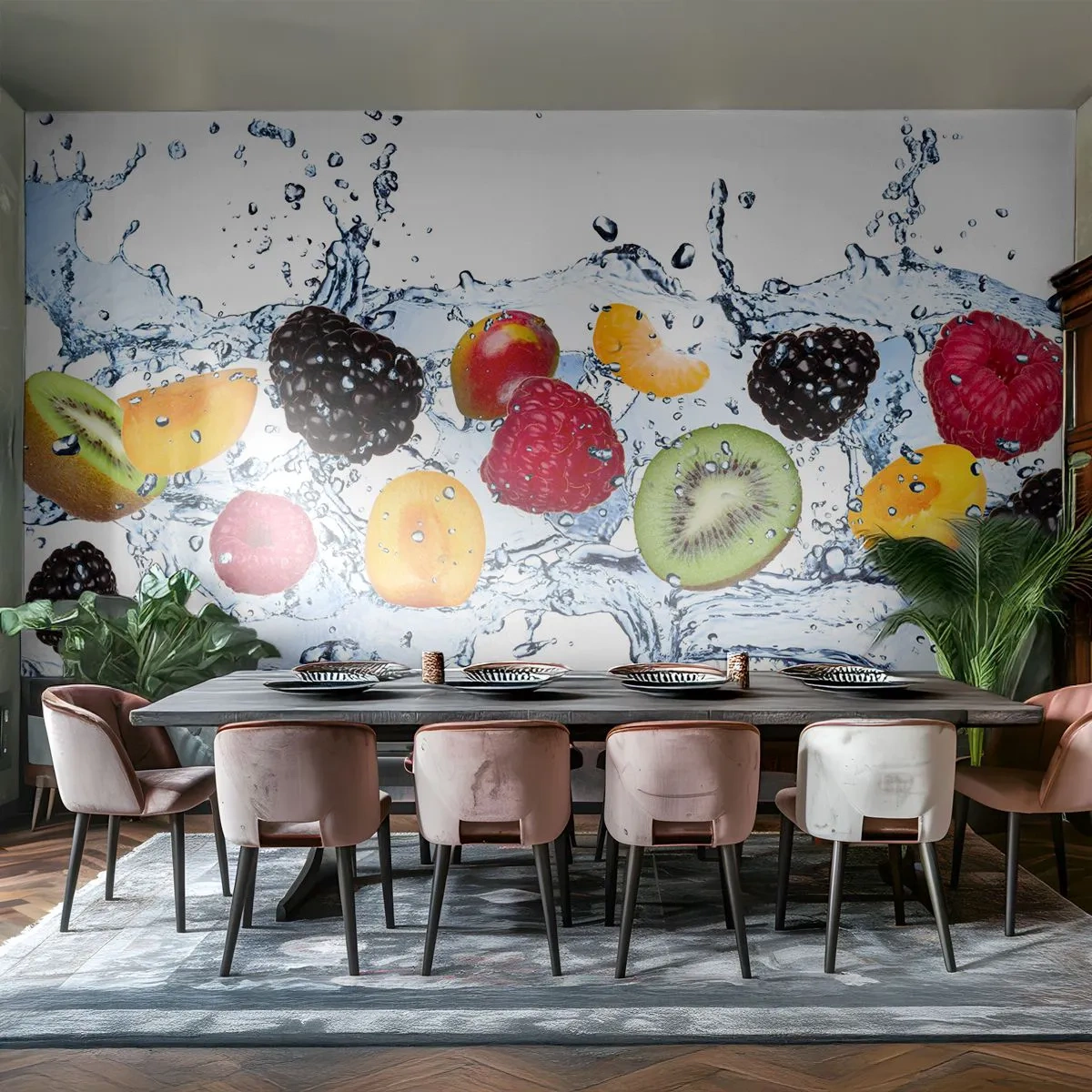 Self-Adhesive Photo Wallpaper Deluxe Sticker - Play with Us - Fruit, Abstraction, 3D - 250x175 cm