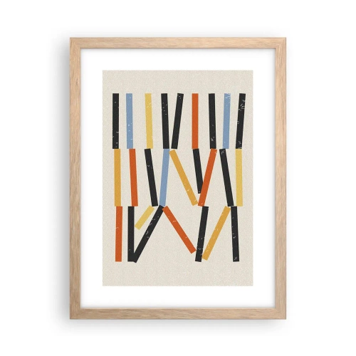 Poster in light oak frame - Horizontal Composition - 30x40 cm