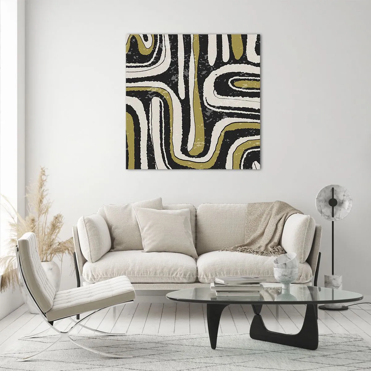 Glass picture - Compositions: Tracks and Alleys - 50x50 cm