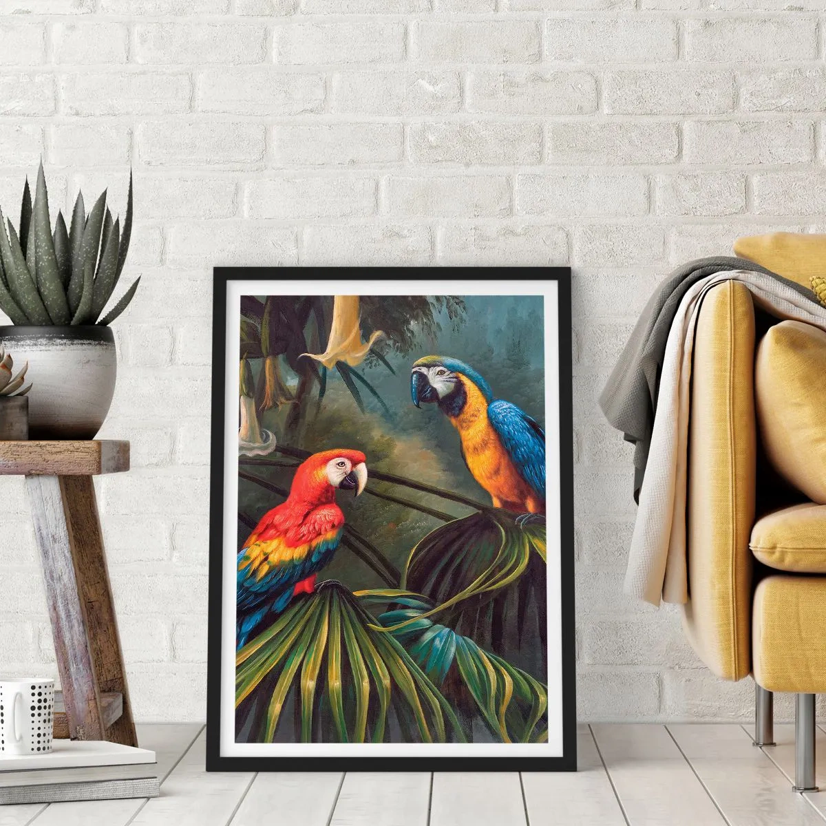 Poster in black frame - Romanticism in Tropics - 70x100 cm