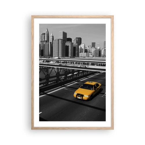 Poster in light oak frame - Colour of a Big City - 50x70 cm