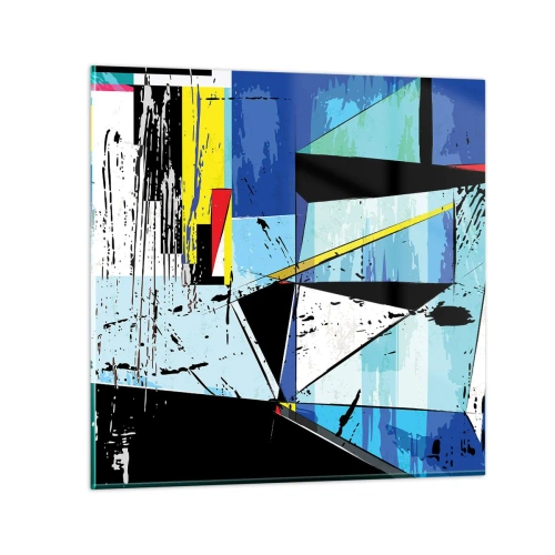 Glass picture - Looking at the World at an Angle - 30x30 cm