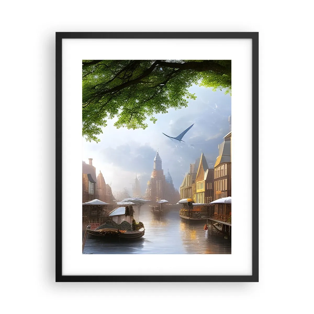 Poster in black frame - Dutch Urban Landscape - 40x50 cm