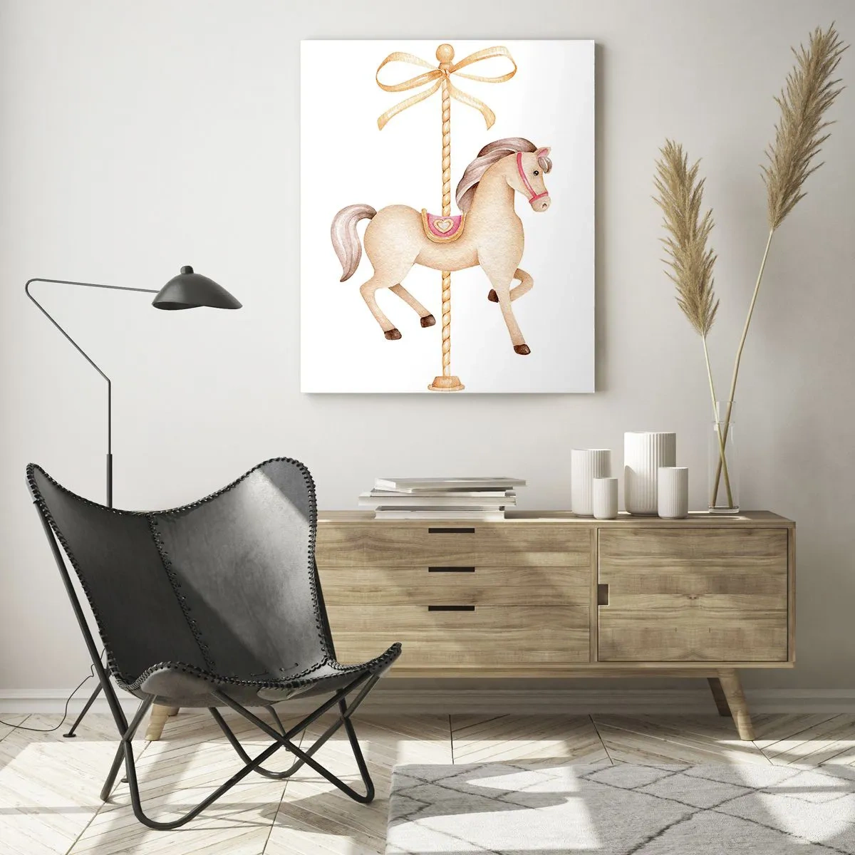 Glass picture - Graceful Trot - 50x70 cm