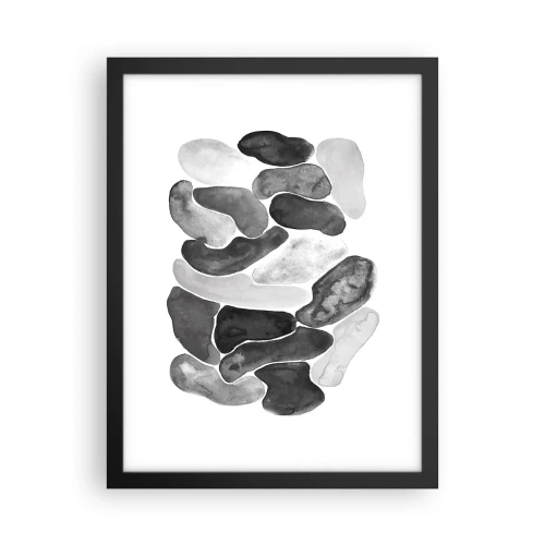 Poster in black frame - Stone Abstract - 30x40 cm