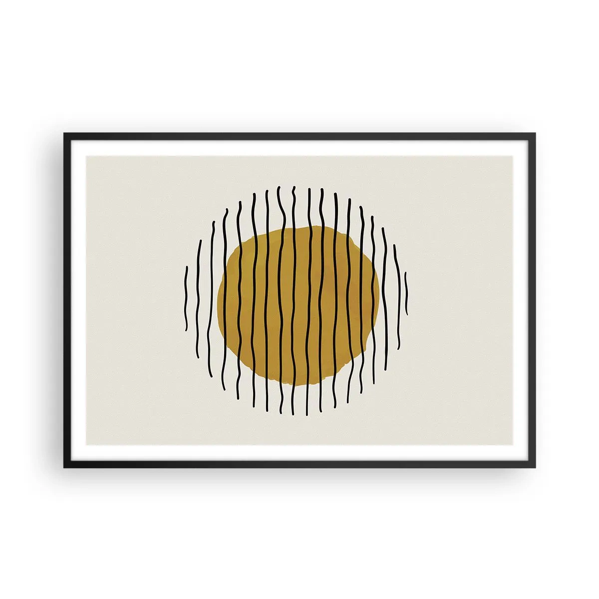 Poster in black frame - Abstract Shivering from Heat - 100x70 cm