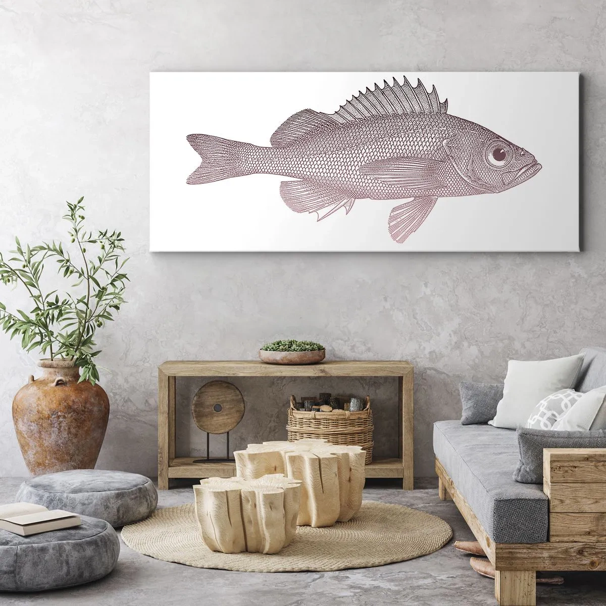 Canvas picture - Big-eyed Fish - 140x50 cm