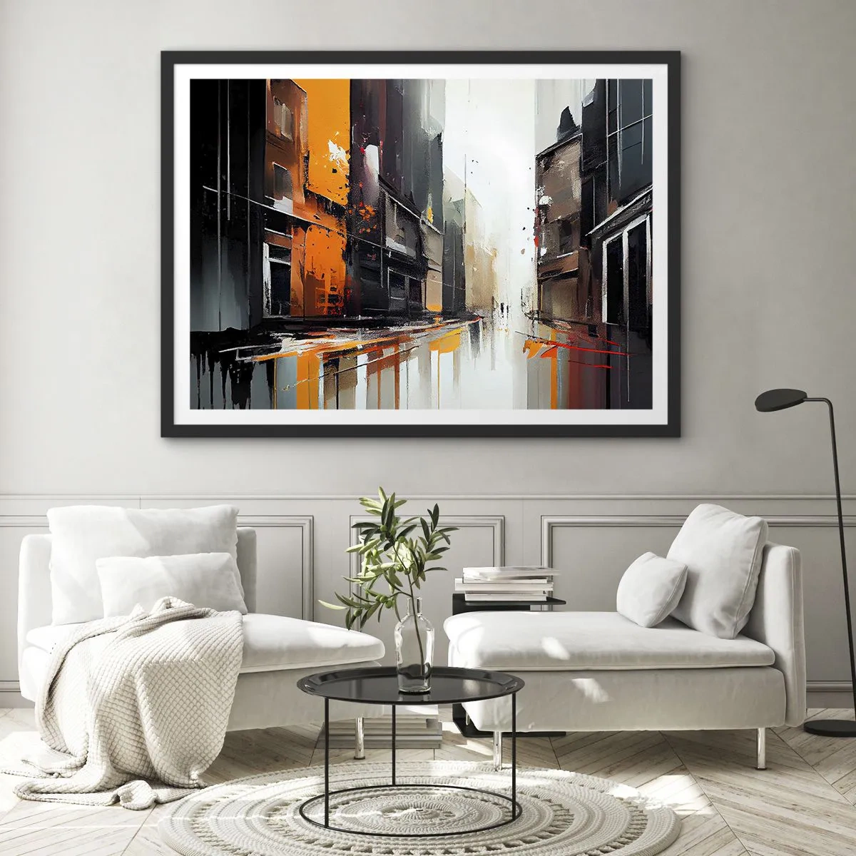 Poster in black frame - Rainy Day - 70x50 cm