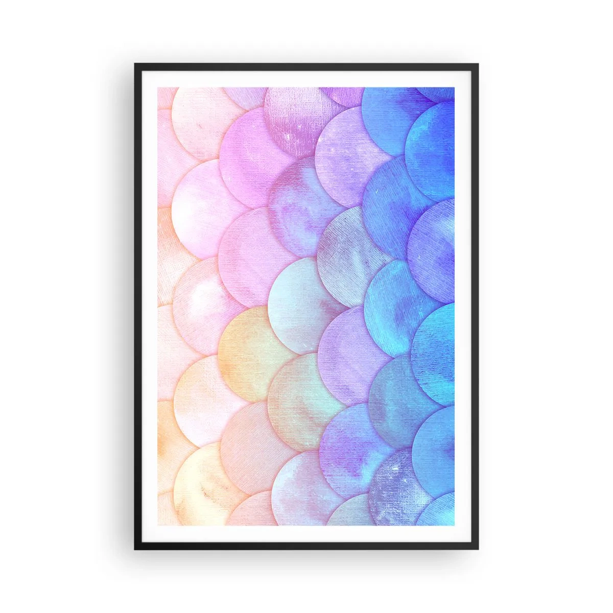 Poster in black frame - Pearl Scale - 70x100 cm