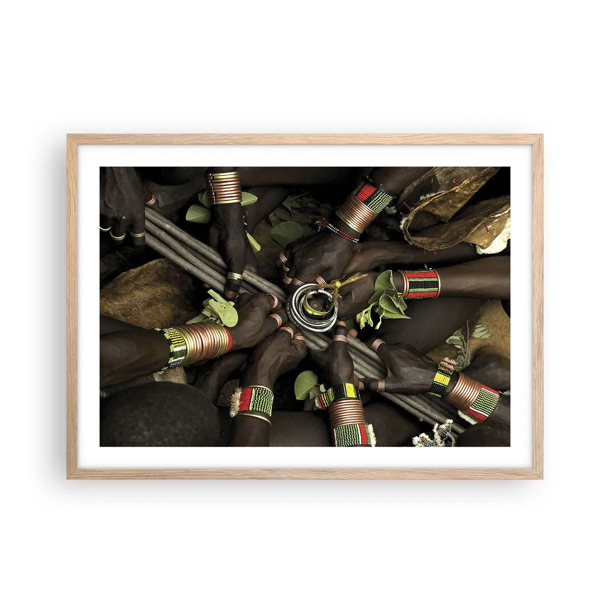 Poster in light oak frame - We Are Together - 70x50 cm