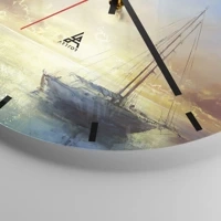 Clock face with lines