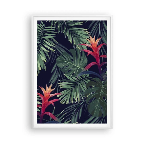 Poster in white frmae - Burn in Green - 70x100 cm