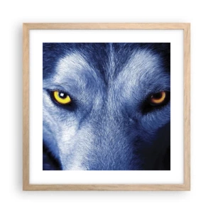 Poster in light oak frame - Mesmerising Look - 40x40 cm
