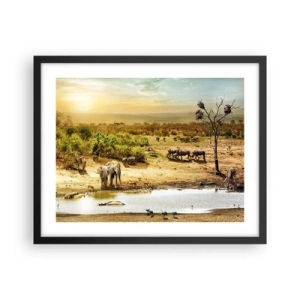 Poster in black frame - There Is a River that Flows from Eden - 50x40 cm