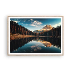 Poster in light oak frame - Double Landscape - 100x70 cm