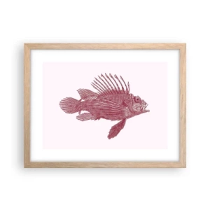 Poster in light oak frame - Dweller of Exotic Waters - 40x30 cm