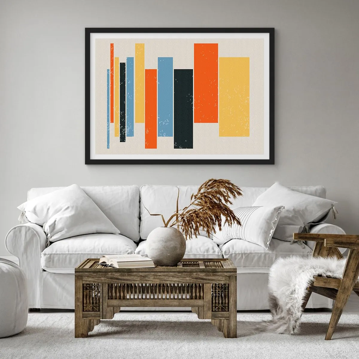 Poster in black frame - Notation of Music - 50x40 cm