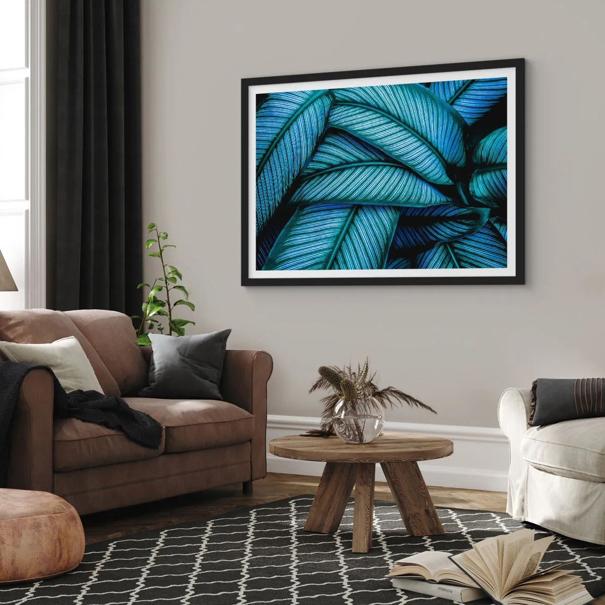 Poster in black frame - Lifelines - 70x50 cm