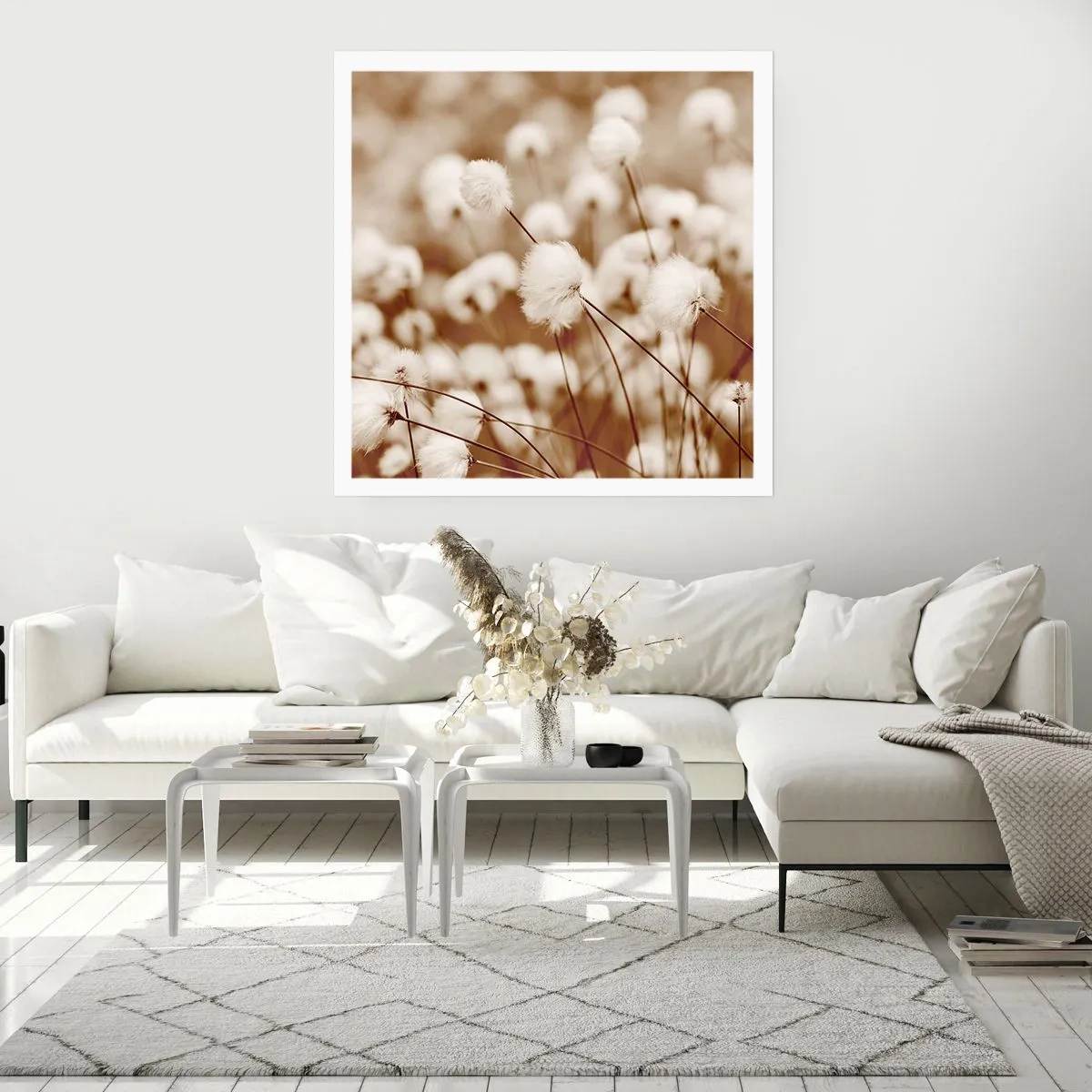 Poster - Fluffy field - 50x50 cm