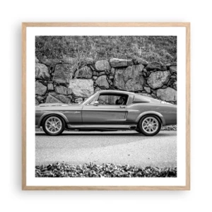 Poster in light oak frame - Legend of the 60-ies - 60x60 cm