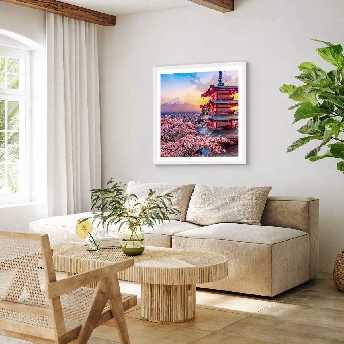 Poster in white frmae - The Essence of Japanese Spirit - 60x60 cm