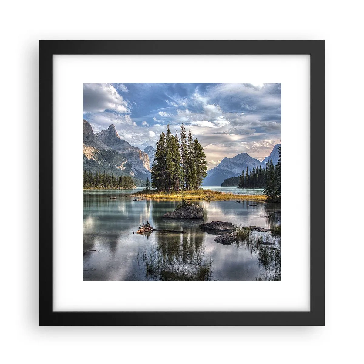 Poster in black frame - By Big and Clear Waters - 30x30 cm