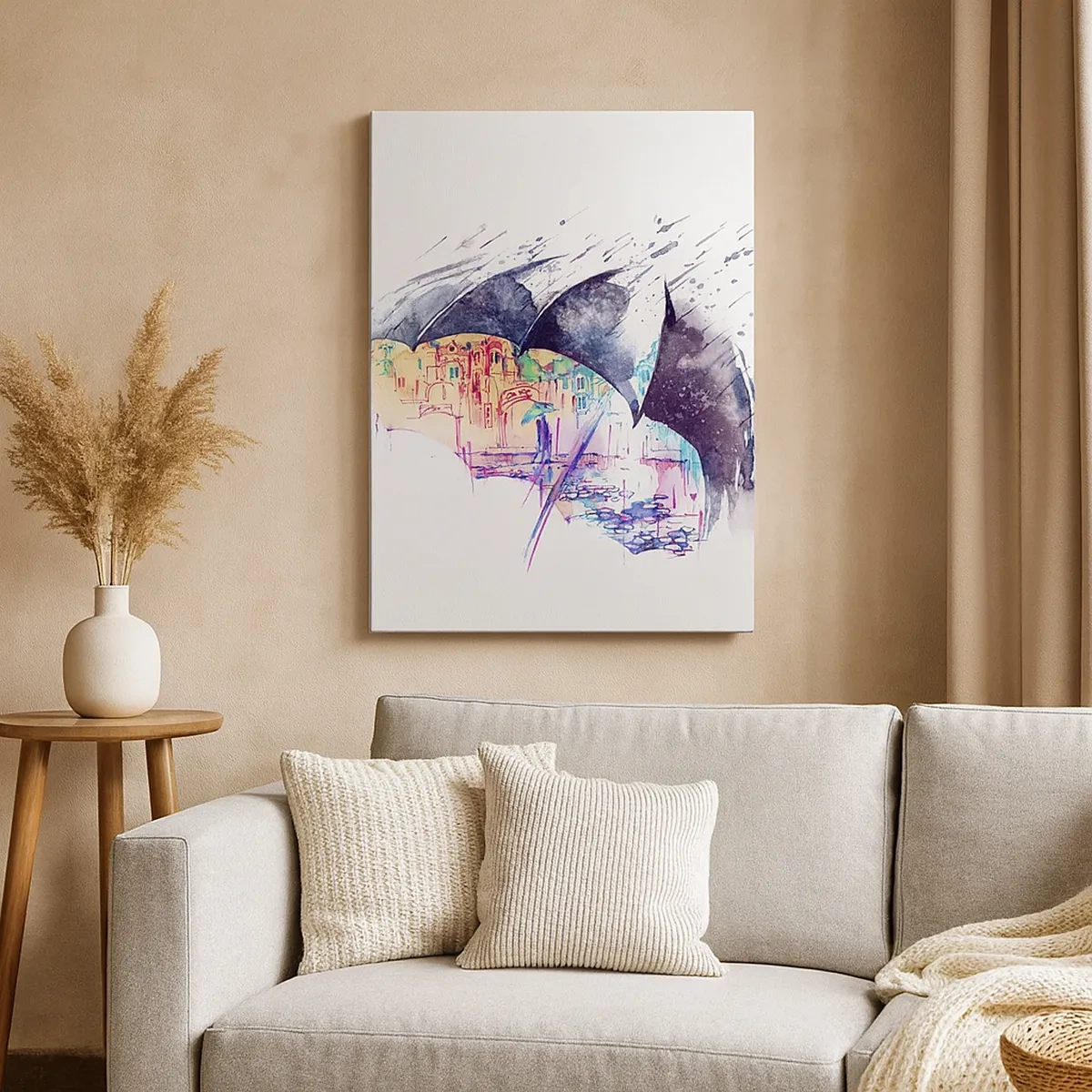 Canvas picture - Walk in the Rain - 50x70 cm