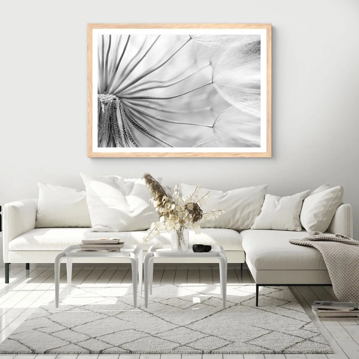 Poster in light oak frame - Dandelion Kites - 50x40 cm