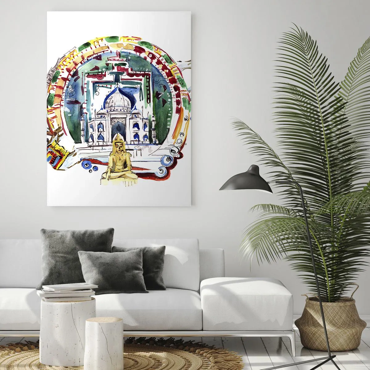 Glass picture - Indian Balance of the World - 80x120 cm