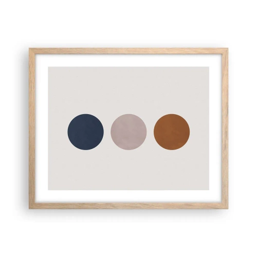 Poster in light oak frame - Symbol of Perfection - 50x40 cm