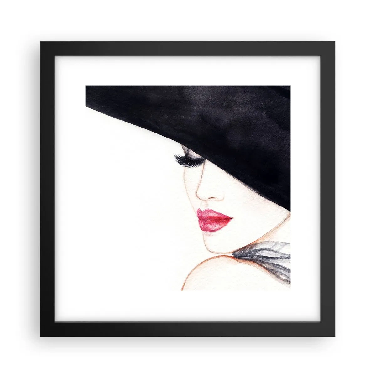 Poster in black frame - Elegance and Sensuality - 30x30 cm