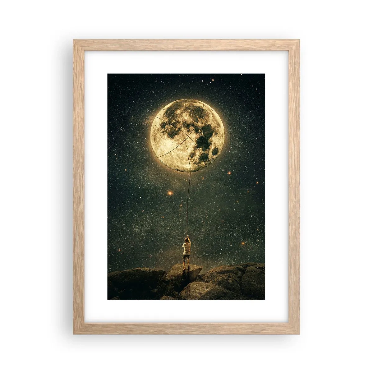 Poster in light oak frame - One that Stole the Moon - 30x40 cm