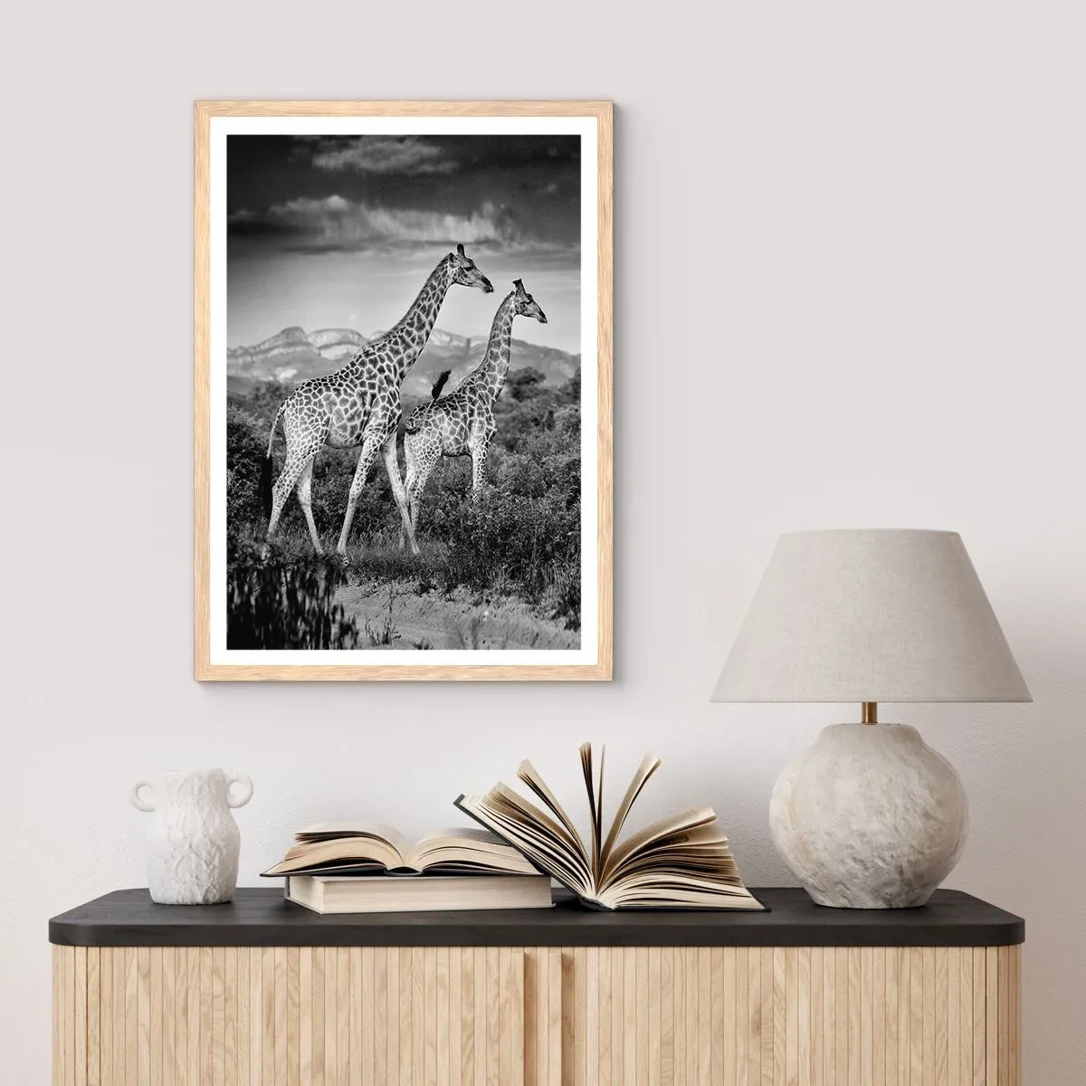 Poster in light oak frame - Higher Spheres in Africa - 50x70 cm