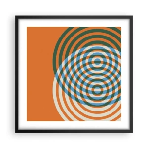 Poster in black frame - Abstract Variation on a Circle - 50x50 cm