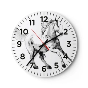 Wall clock - Clock on glass - Untamed Soul - 30x30 cm